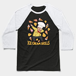 Ice Cream Lover Men Gift Italian Ice Cream Chef Baseball T-Shirt